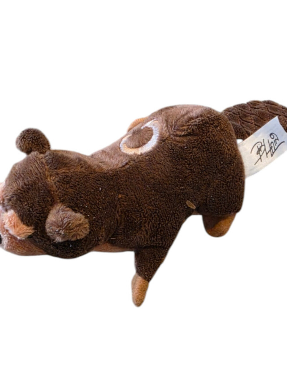 Vintage Bill Helin Plush Stuffed Animal Beaver Brown Tan